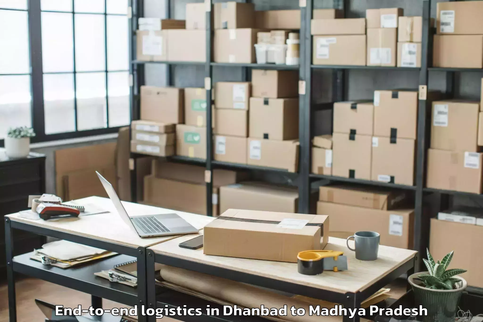 Trusted Dhanbad to Dabra End To End Logistics